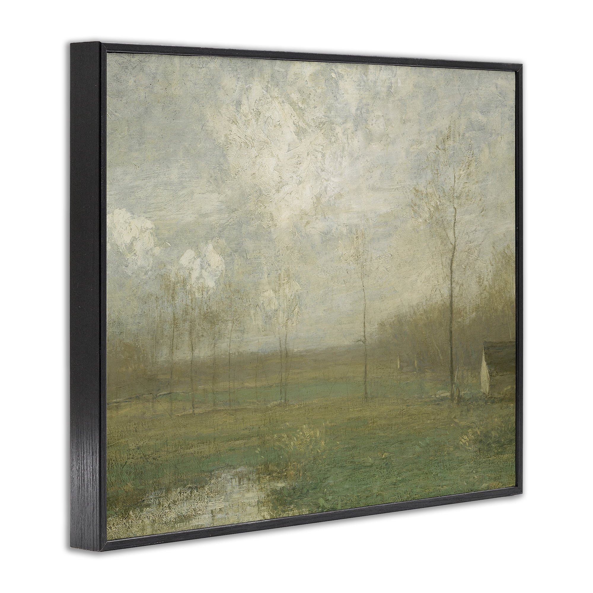 Hazy Farmland View Black Framed Giclee Art, design by Lettered and Lined