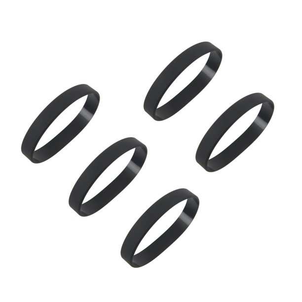 5X Brazalete de Puno Munequera Pulsera de Elasticidad de Moda de Goma de Silicona Negro