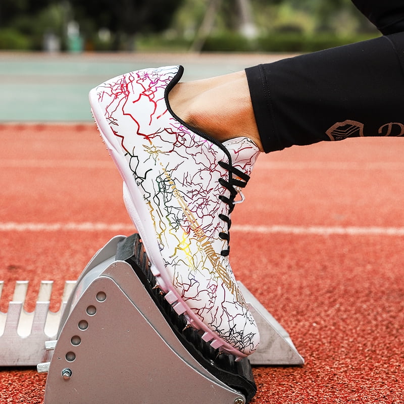 Mens Track and Field Shoes Teenagers Spikes Sneakers Boys Track Race Jumping Professional Running Nail Spikes Shoes
