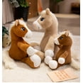 thumbnail image 5 of Large-Eye Horse Plush Doll Pillow 8.6 Inch Sitting Height Soft Stuffed Animal for Home Decor and Comfort, 5 of 5