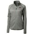 thumbnail image 2 of Women's Cutter & Buck Heather Gray Auburn Tigers Mainsail Sweater-Knit Full-Zip Jacket, 2 of 3