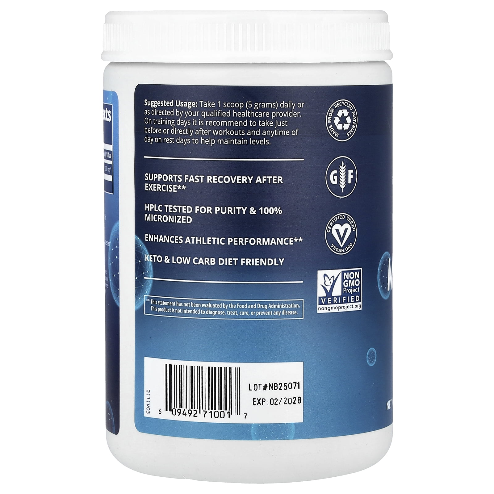 MRM Nutrition Creatine Monohydrate 325 , 11.5 oz (325 g)