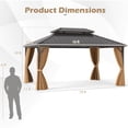 thumbnail image 3 of Costway Pavillon à Toit Rigide 16 x 12 Pi, Cadre en Aluminium, Pavillon Permanent avec Rideaux et Moustiquaire, 3 of 10