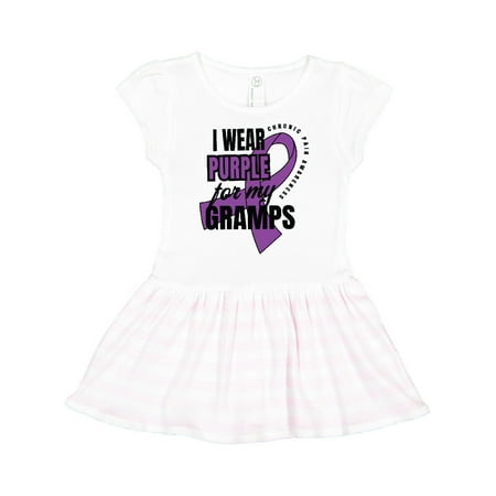 

Inktastic Chronic Pain I Wear Purple For My Gramps Gift Toddler Girl Dress