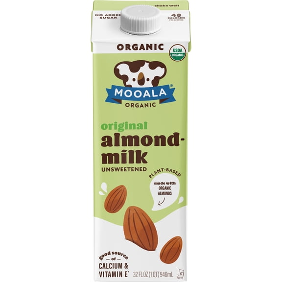 Mooala - Almond Milk Unsweetend Original - 32 Fo, Case of 6