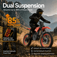 thumbnail image 6 of Q1 Electric Dirt Bike for Teens & Adults - 5500W 57 MPH Motor, 65 Miles Range, 60V 30Ah Removable Battery, 14"/12" Tires, Dual Disc Braking & Full Suspension Off-Road Motorcycle, 6 of 10