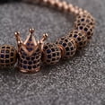 thumbnail image 3 of EOEMY Luxury Micro Pave Cz Ball & Crown Braided Copper Bead Men'S Bracelets Jewelry-1268-A4, 3 of 3