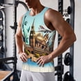 thumbnail image 5 of Logiee Iconic Global Landmarks Print Men's Workout Tank Top,Quick Dry Workout Tank Top,Gym Muscle Tee,Fitness Bodybuilding Sleeveless T Shirt-Large, 5 of 7