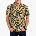 thumbnail image 2 of Balery Mushrooms Honeycomb Printed Men’s Short Sleeve Polo Shirt, Midweight Men's Shirt,Golf Polo shirts -Medium, 2 of 8