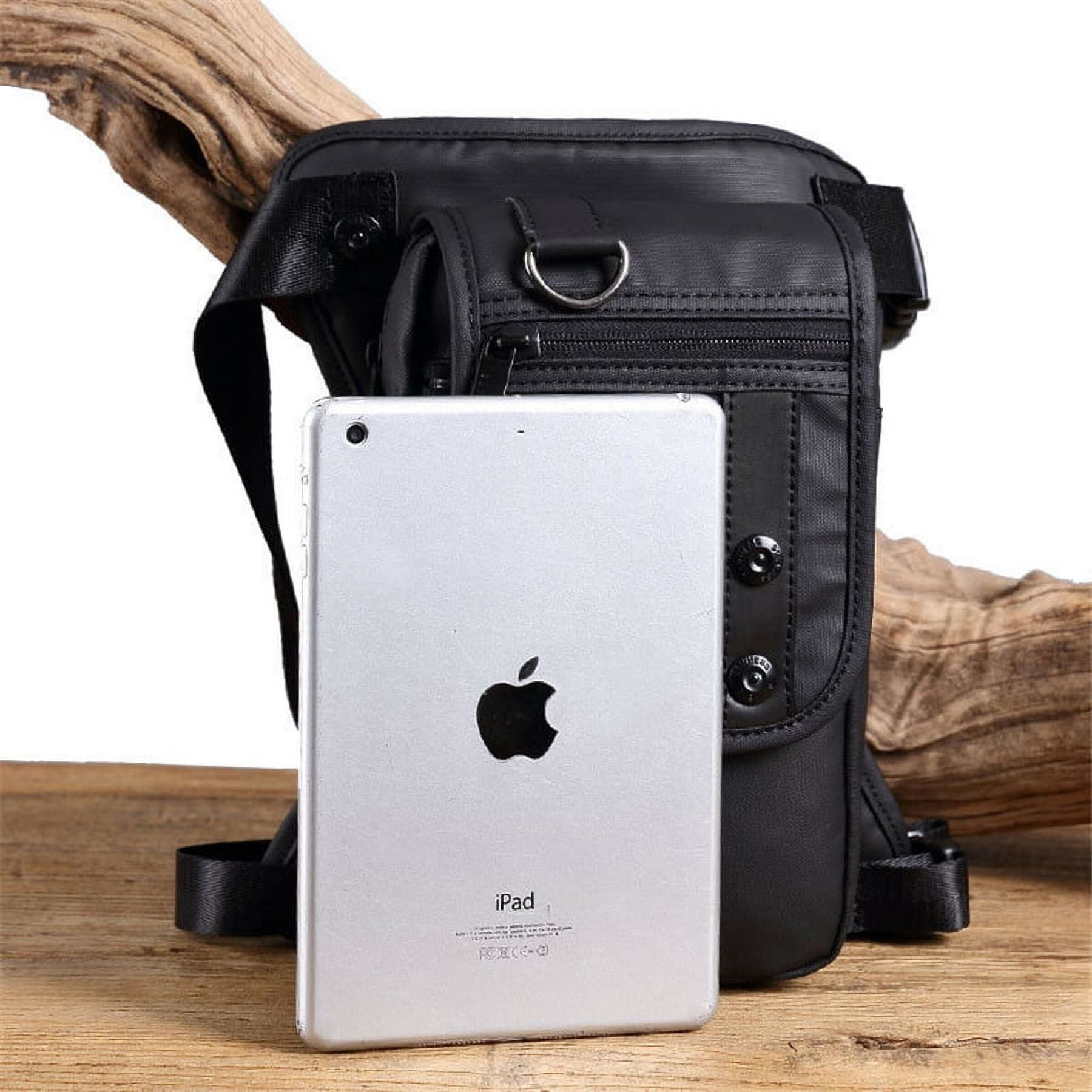 Motorcycle Outdoor Drop Leg Bag Tactical Hiking Thigh Waist Fanny Pack Pouch BLK