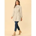 thumbnail image 3 of Abrigo de Invierno Allegra K con Botón Delantero y cuello Peter Pan Beige M, 3 of 6