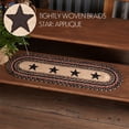 thumbnail image 4 of VHC Brands Colonial Star Stair Tread Rug, Jute Blend, Oval, Tan Black Red, 8.5 x 27 inches, 4 of 5