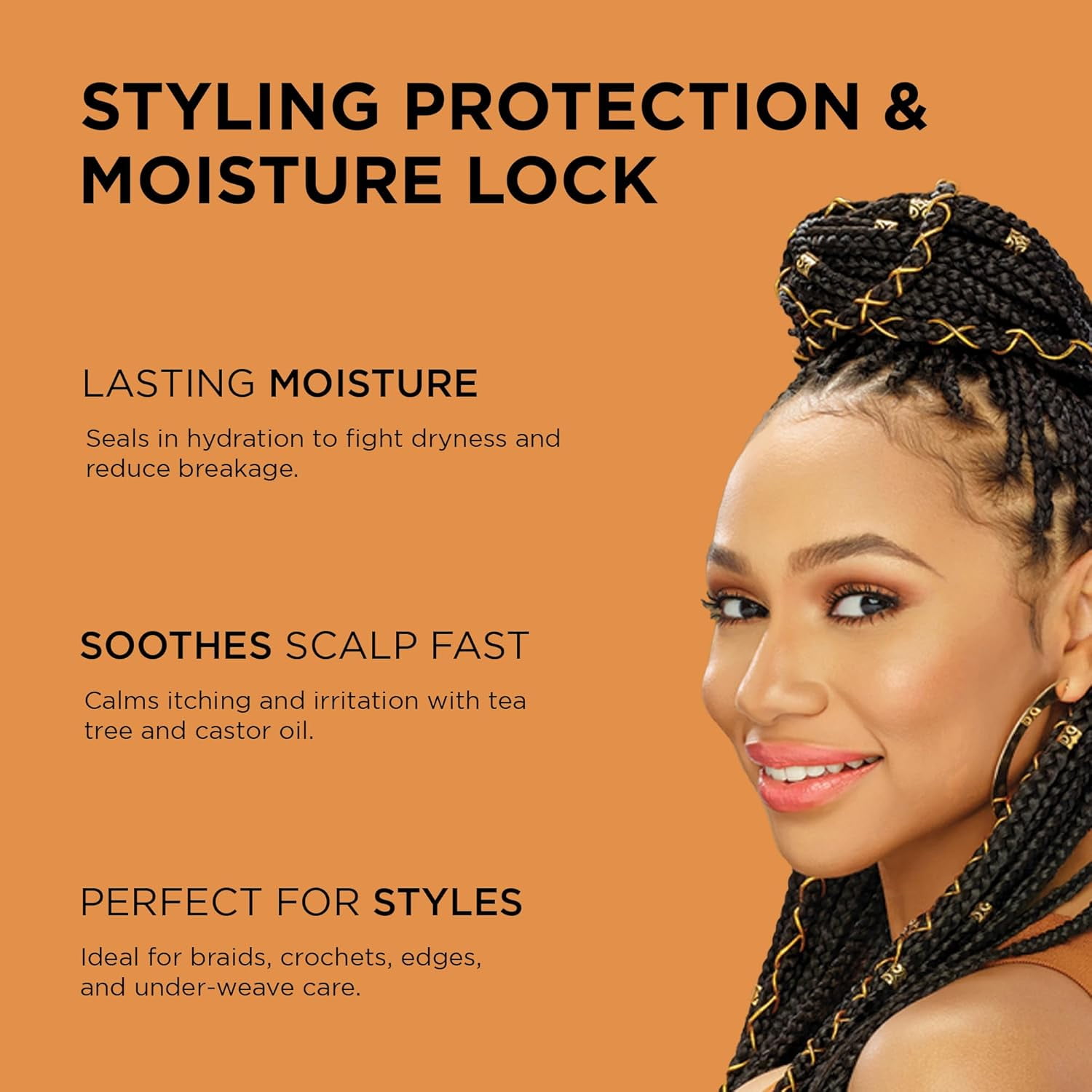 African Pride Black Castor Miracle Hair and Scalp Sealing Oil, 6 oz, 2 pack