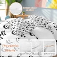 thumbnail image 2 of Halloween Bedding Duvet Cover Set Full Size 4 Pieces White Black Ghost Pumpkin Horror Expression Bedding Set with Zipper Closure, 1 Comforter Cover 86x86 Inches 1 Flat Sheet & 2 Pillow Cases, 2 of 7