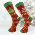 thumbnail image 2 of AOUSIN 3 Pair Adult Cartoon Christmas Slipper Socks Thick Warm Sleeping Socks Holiday Crew Socks, 2 of 7