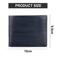 thumbnail image 2 of Cartera de hombre de cuero minimalista delgada con bolsillo frontal y doblez de cuero suave, 2 of 5