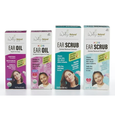 Wally's Natural Family Ear Care Bundle, 4 Pack