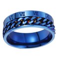 thumbnail image 4 of UPGRATOR 1Pcs Titanium Steel Chain Ring Unisex Chain Ring Blue Rotatable Accessory, 4 of 8