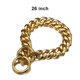 thumbnail image 5 of Collar de cadena de perro Greeniant de acero dorado 26 pulgadas, 5 of 6