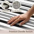 thumbnail image 6 of ODIKA 9'x12' Washable Area Rug Non-Shedding, Easy Care Stripe Contrast Front Geometric Striped Block Door Under Layering for Master Suite, California King, Bed, 6 of 7