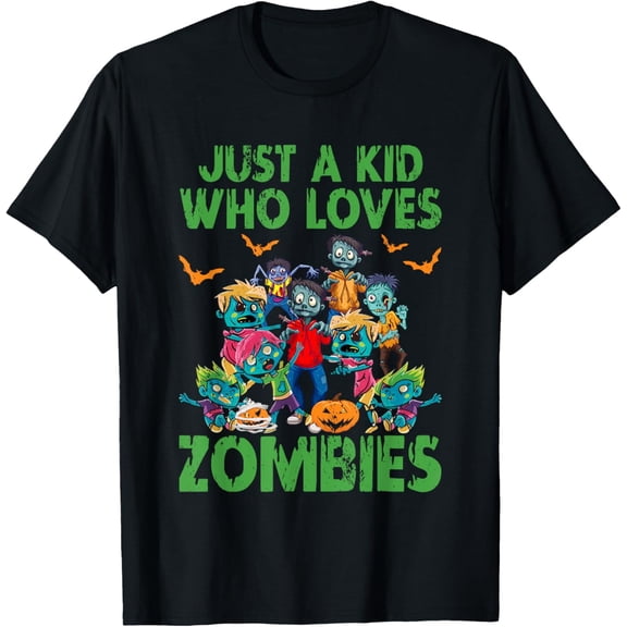 Just A Who Loves Zombies Halloween Zombie Enthusiast T-Shirt