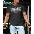 thumbnail image 3 of Gymish Rest At The End Workout Shirt for Men – Motivational Gym T-Shirt, Athletic Fitness Wear for Lifters, Silver, XX-Large, 3 of 6