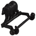 thumbnail image 3 of Black Metal Wall Mount Bear Toilet Paper TP Roll Holder Rustic Cabin Bath Decor, 3 of 3