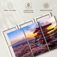thumbnail image 6 of Elephant Stock Sakura In Fujiyoshida Wall Art - Horizontal Multi Panel Canvas - Living Room Wall Decor - Architecture Multi Panel - Red And Pink Decor - 65" x 42", 6 of 8