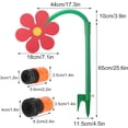 thumbnail image 2 of Crazy Daisy Sprinkler Shaped Garden Sprinkler 720° Rotating Garden Water Feature Sprinkler Dancing Moving Daisy Water Sprinkler for Garden Lawn(Pink), 2 of 15