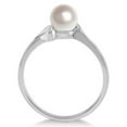 thumbnail image 2 of Solitaire Bypass Akoya Cultured Pearl Ring 14k White Gold (5.5mm), 2 of 6