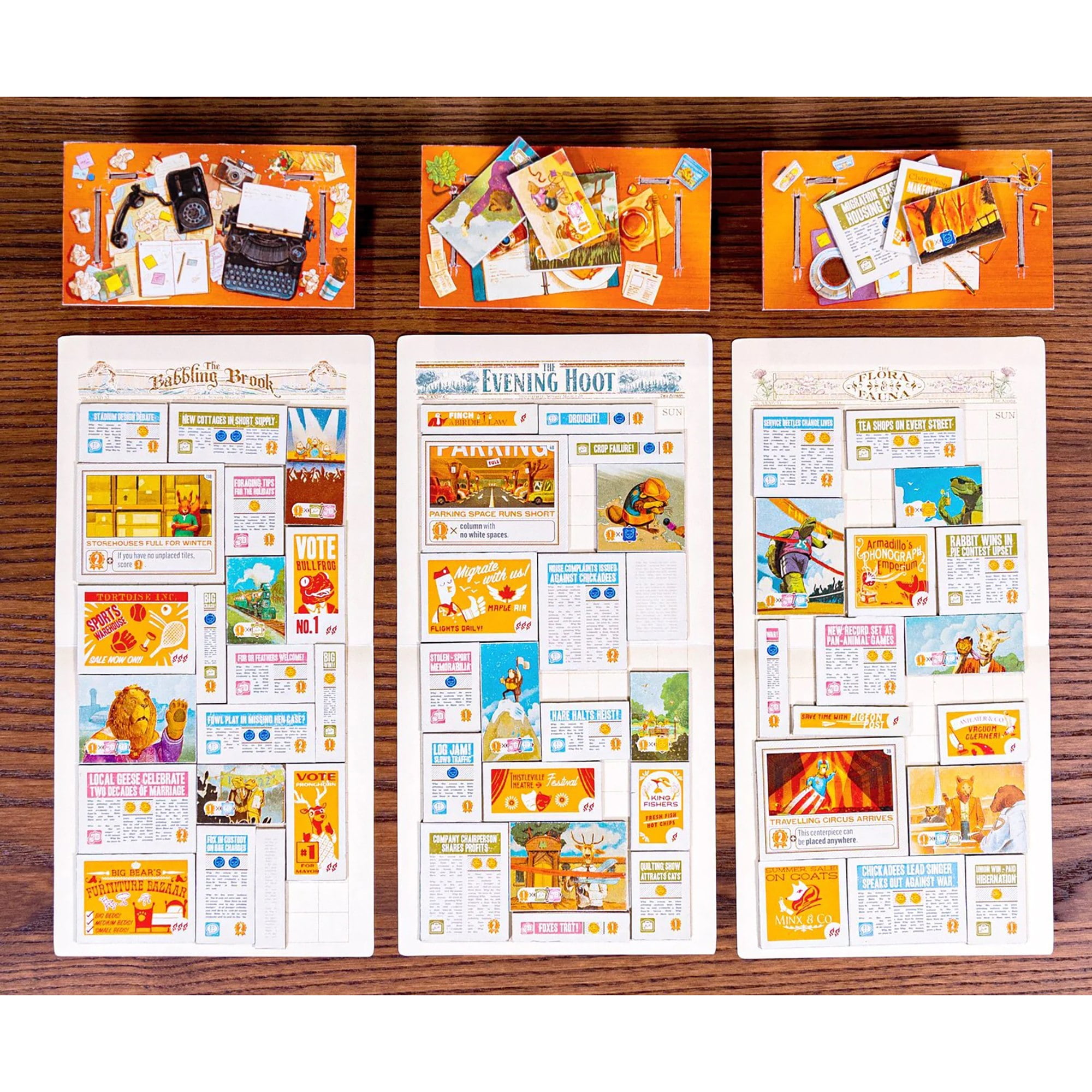 AEG: Fit to Print - Alderac Entertainment Group, Enjoy Relaxing Solo Puzzles Or Frenetic Action Up To 6 players, Tile Placement Board Game, Ages 10+, 1-6 Players