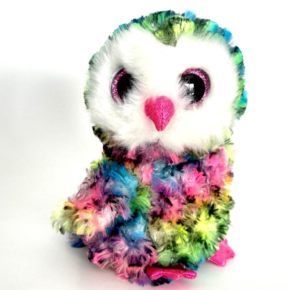 TY Beanie Boos - OWEN the Owl (Regular Size 6" Plush)(NO TY HANG TAG)(BONUS 1 FUN CHOPS)