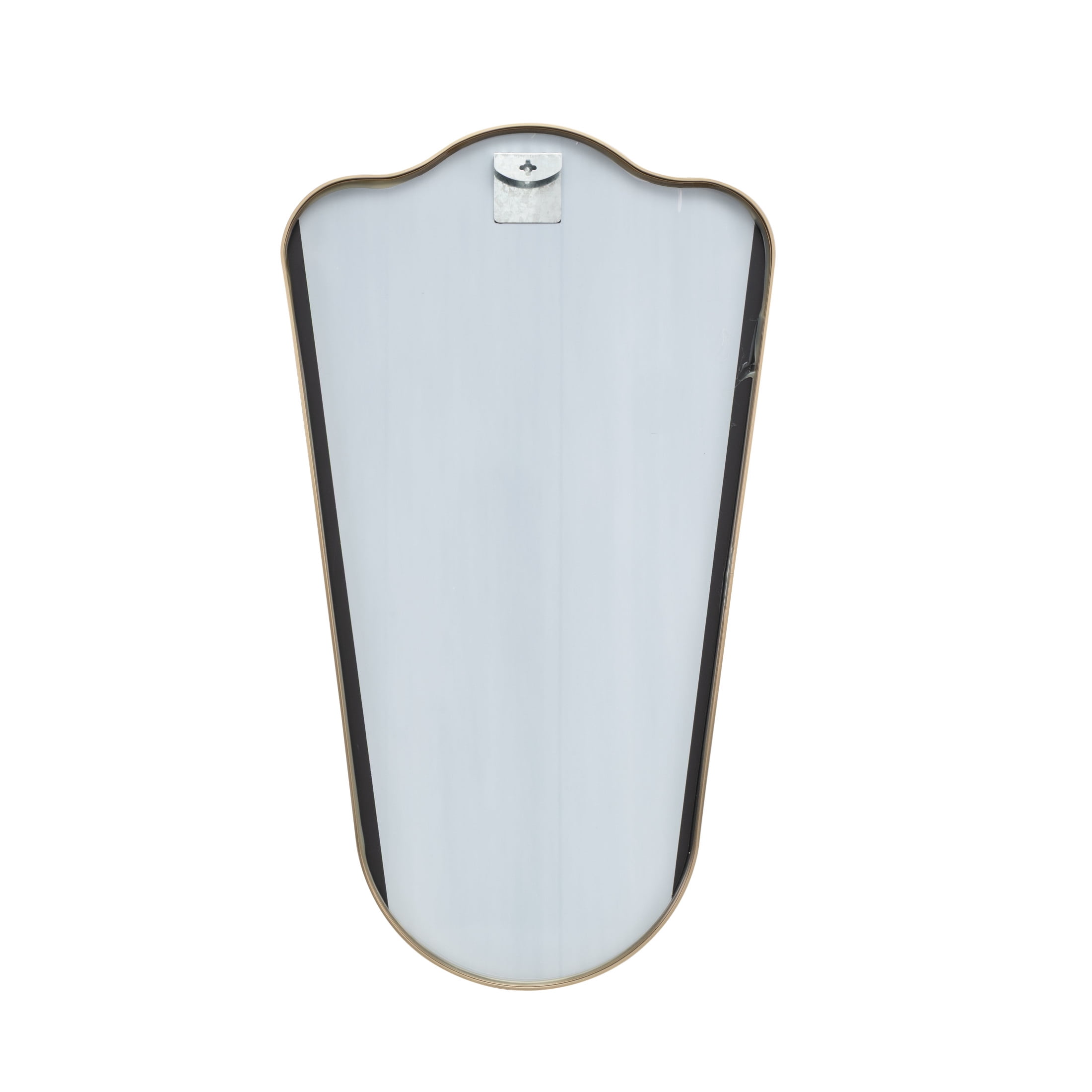 DecMode 20" x 35" Gold Arched Wall Mirror with Thin Frame