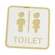 thumbnail image 3 of Letrero cuadrado de 12cm para baño, placa acrílica para baño, accesorios de arte de pared para oficina de negocios, restaurante, fácil de instalar Estilo A, 3 of 8