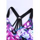 thumbnail image 3 of ABPHQTO Bañador tipo tankini con tirantes y espalda cruzada con estampado floral verde para mujer, 3 of 5
