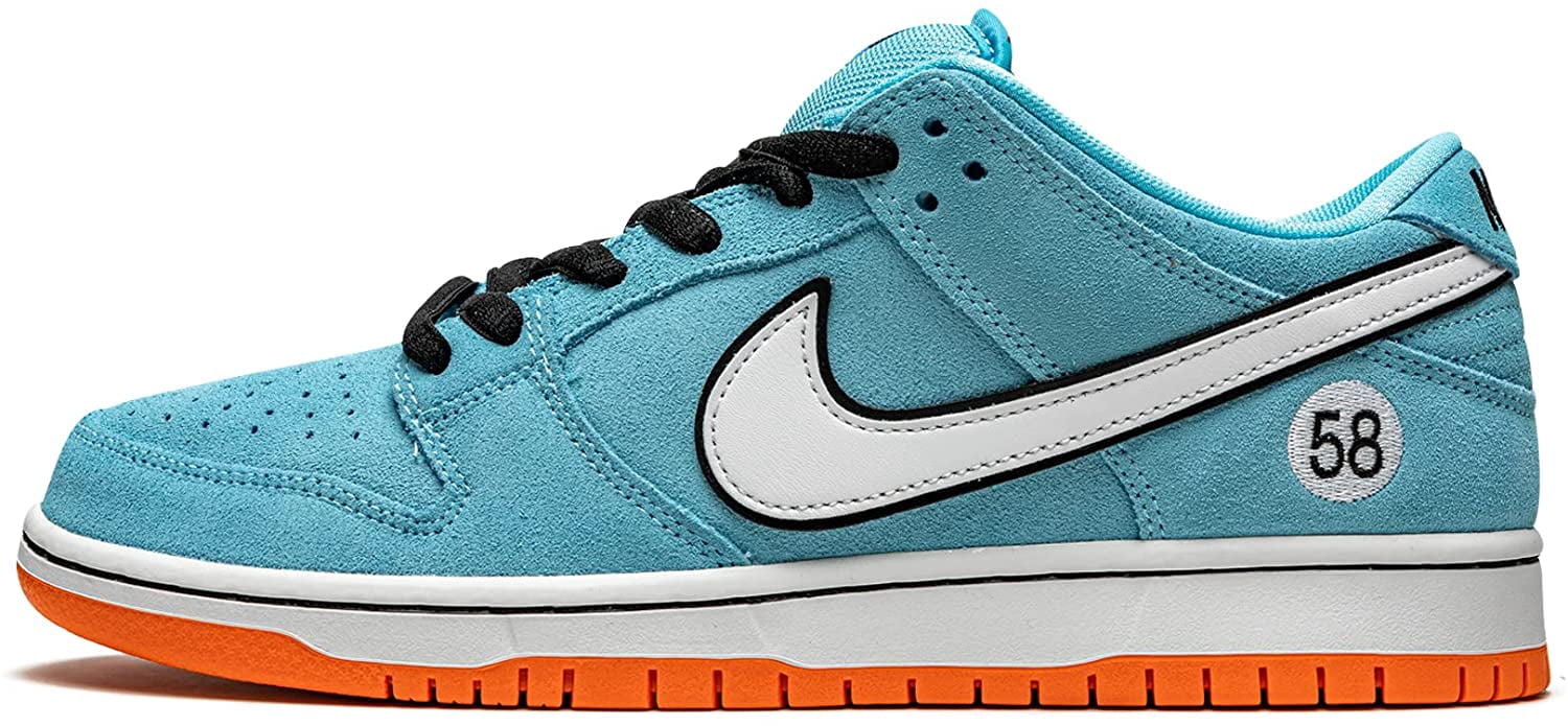 Nike Mens SB Dunk Low Pro BQ6817 401 Gulf - Size 6 Blue Chill/White-safety  Orange - Walmart.com