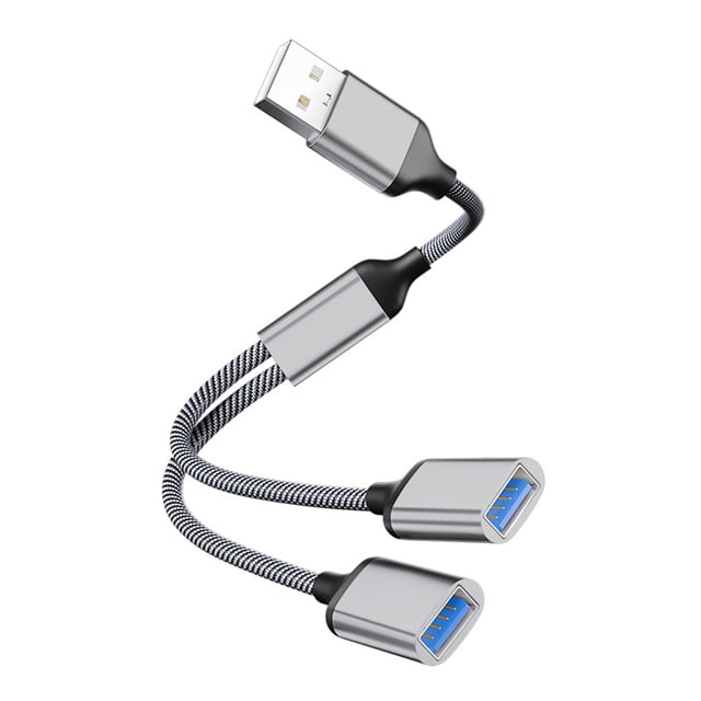 Klonfd USB To Type C Adapter 2 In 1 Port Converter For Fast Charging & 20 Data Transfer Compatible With PC/Laptop/Smartphone