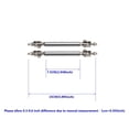 thumbnail image 2 of Car Splitter Rods Racing Adjustable Front Rear Bumper Lip Support Strut Brace Tie Pull Bar Kit 75/100/150/200mm, 2 of 7
