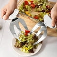 thumbnail image 4 of Vacemry under $5 Stainless Steel Fork, Three Prong Claw Design, Mirror Finish Kitchen Tool, Easy Grip Handle for Mixing Serving, Dishwasher Safe Utensil, Salad and Fruit Tossing Implement, 4 of 9