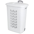 thumbnail image 1 of Hamper para Ropa Sterilite Calada con Tapas y Ruedas Blanco con Asa 70 Litros, 1 of 4