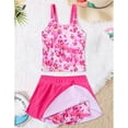 thumbnail image 6 of Lanbubble Girls Tankini Swimsuit Two Piece Bathing Suits Summer Beach Swimwear with Skirt Shorts Butterflies 7-12Y, 6 of 9
