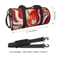 thumbnail image 4 of Haiem Red Sun Flame Fox Pattern Gym Bag for Women Men, Waterproof Travel Duffel Bags, Personal Item Travel Bag Weekender Bag with Shoes Compartment & Wet Pocket, 4 of 8