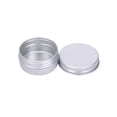 thumbnail image 3 of 50 pc 20ml Round Aluminium Tin Cans Aluminium Jar Storage Containers for Cosmetic Candles Candies with Screw Top Lid Platinum 3.9x2cm Capacity: 20ml(0.67 fl. oz), 3 of 6