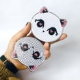 thumbnail image 2 of Kids' DIY Diamond Painting Mirror Kit - Foldable Dual-Sided Smiling Cat Design with Embellished Craft Tools, Safe & Durable Children's Creative Activity Toy for Artistic Fun, Includes Complete Tool, 2 of 5