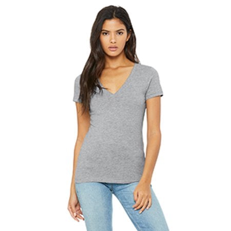 Bella + Canvas Ladies' Jersey Short-Sleeve Deep V-Neck T-Shirt -