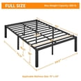 thumbnail image 3 of Drevy Full Size Black Metal Platform Bed Frame Mattress Foundation with Steel Slat Support/Underbed Storage Space No Box Spring Needed Easy Assembly, 3 of 4