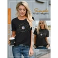 thumbnail image 3 of ZXSXSY Women's Moon Space Graphic Tee Tops Crew Neck Short Sleeve Casual T Shirts, 3 of 6