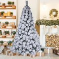 Artificial Christmas Tree White Snow Covered Xmas Decorations Decor