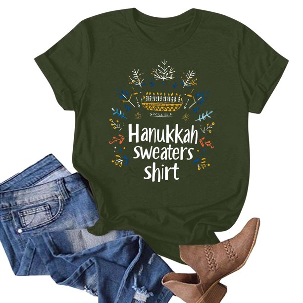 Puntoco Blusa de manga corta con estampado de moda para mujer, divertida camiseta de cuello redondo