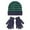 Navy 2, variant on KLOY2K Kids Winter Hat & Glove Set, Windproof Knitted Beanie with Stripes, Warm 2-Piece Set for Ages 4-8 Boys Girls,Navy 2,One Size